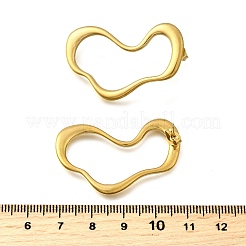 304ステンレススチールナゲットスタッドピアス  ゴールドカラー  40x27.5mm&nbsp;EJEW-U069-01G