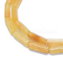 天然石イエローアベンチュリンビーズ連売り  直方体の  12.5~13.5x3~5x3~4.5mm  穴：1mm  約30~32個/連  15.1~15.9インチ（38.5~40.5cm）&nbsp;G-F631-E01-01