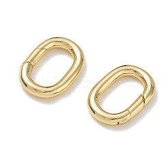 真鍮製スプリングゲート留め具  オーバル  18KGP本金メッキ  18x15x2.5mm&nbsp;KK-CBA50B0-29G