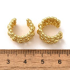 ラックメッキ真鍮カフイヤリング  長持ちメッキ  鉛フリー＆カドミウムフリー  18KGP本金メッキ  14.5x15.5x10mm&nbsp;KK-B077-35G
