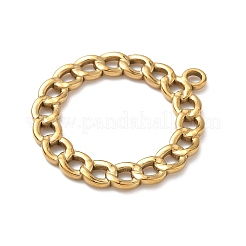 304ステンレスペンダント  フラットラウンド  40.5x36x2.5mm  穴：3mm&nbsp;STAS-I357-02G-03
