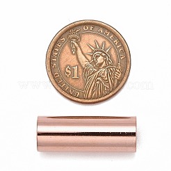 真鍮製チューブビーズ  ローズゴールド  30mm  穴：10mm&nbsp;LS-KK-E774-81RG