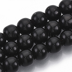 電気メッキ磁気無し合成ヘマタイトビーズ連売り  ラウンド  ミックスカラー  10x9.5mm  穴：1.6mm  約42~43個/連  15.94インチ（40.5 cm）&nbsp;G-S365-015A