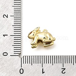 真鍮製マイクロパヴェキュービックジルコニアペンダント  ウサギのチャーム  14KGP本金メッキ  9x13.5x7mm  穴：0.9mm&nbsp;KK-U061-02G