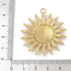 304ステンレスペンダント  太陽のチャーム  18KGP本金メッキ  43x39x4mm  穴：3mm&nbsp;STAS-D366-01A-G