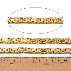 201 ステンレススチール製ビザンチンチェーン  ハンダ付け  スプール/カード用紙なし  ゴールドカラー  15x9x4.5mm&nbsp;SA-E001-14G-04