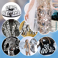 ミラーラインストーンを縫う  混合形状のアクリル片  衣装イブニングドレス服ウェディングドレス装飾用の穴付き  混合図形  15~30x10~23.5x1mm  穴：1.6mm  30個/スタイル&nbsp;DIY-PH0023-15B