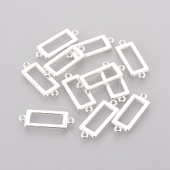 合金リンクコネクター  カドミウムフリー＆鉛フリー  長方形  銀色のメッキ  30x11.5x2mm&nbsp;PALLOY-A19011-S-LF