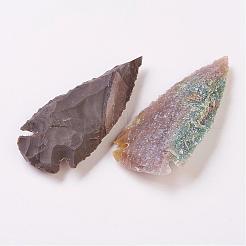 天然石ビーズ  矢じり  穴なし/ドリルなし  38~48x25~28x8~10mm&nbsp;G-K190-A-03