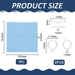 スターリングシルバーのトグル留め金2個925個  銀  リング：14x11.5mm  バー：17x5mm  穴：1.5mm&nbsp;STER-UN0001-45