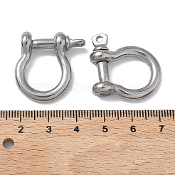 バッグチェーンストラップ用304ステンレススチールリングクリップバックル  バッグチェーンショートクラスプ  壊れたチェーン リンク修理コネクタ  ステンレス鋼色  26x25x4~8.5mm  穴：2.3mm  内径：16x13mm&nbsp;STAS-C165-02B-P