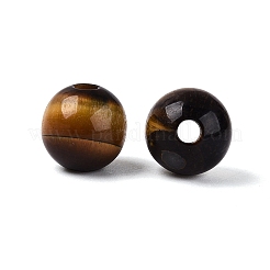 天然石タイガーアイビーズ  スムーズなラウンド  12x11~11.5mm  穴：3mm&nbsp;G-Q602-08C-10
