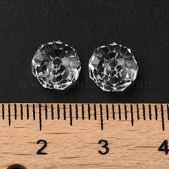 透明なk9ガラスビーズ  多面カット  ロンデル  クリスタル  8x5mm  穴：1.2mm&nbsp;GLAA-E048-01B