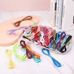 37束37色ワックスポリエステルコード  ラウンド  ミックスカラー  0.5mm  5 M /バンドル  1bundle / color&nbsp;YC-CD0001-02