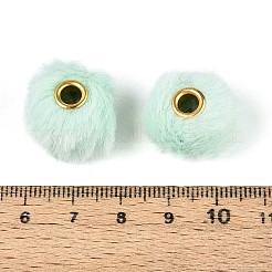 ウサギの毛の模造品 ヨーロッパのビーズ  ロンデル  アクアマリン  19.5~20x12mm  穴：4mm&nbsp;FIND-WH0126-574R