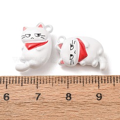 焼付塗装亜鉛合金ペンダント  猫の形のチャーム  レッド  15.5x11x6mm  穴：1.4mm&nbsp;AL-CBAEA91-02A