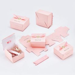 厚紙箱20個  キャンディー用  ギフトパッケージ  ウサギの矩形  ピンク  10.3x8.9x4.8cm&nbsp;CON-NB0002-07