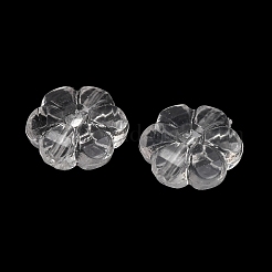 透明なアクリルビーズ  花  透明  10x4mm  穴：1mm  約2000個/500g&nbsp;TACR-F004-01-1