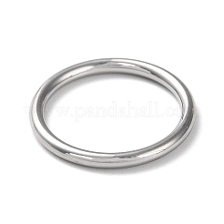 変色しない304ステンレススチール製シンプルプレーンバンド指輪、女性・男性用  ステンレス鋼色  1.7mm  内径：15mm&nbsp;RJEW-F152-01A-P
