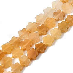 天然石イエローアベンチュリンビーズ連売り  梅の花  6x6x2.5mm  穴：0.8mm  約67~68個/連  15.20''~15.47''（38.6~39.3センチメートル）&nbsp;G-B138-C20-01