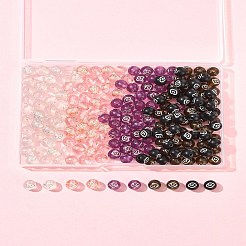 200個5色メッキアクリルビーズ  シルバーライン入り  ラウンド  ミックスカラー  8mm  穴：1.8mm  約4PCS /カラー&nbsp;OACR-FS0002-03