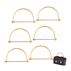 金属製Dバッグハンドル  製袋用  ゴールドカラー  81x126x10mm&nbsp;DIY-WH0888-410G-01