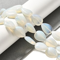オパールビーズ連売り  ティアドロップ  16x12x5~6mm  穴：1mm  約25個/連  15.16''~15.75''（38.5~40センチメートル）&nbsp;G-P561-B015-01