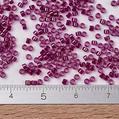 MIYUKIデリカビーズ  シリンダー  日本製シードビーズ  11/0  （db1747)フクシア裏地アメジストab  1.3x1.6mm  穴：0.8mm  約10000個/袋  50 G /袋&nbsp;SEED-X0054-DB1747