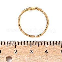 304ステンレススチールカフリング  ハート  イオンプレーティング（ip）  18KGP本金メッキ  14.5mm&nbsp;RJEW-P150-11G
