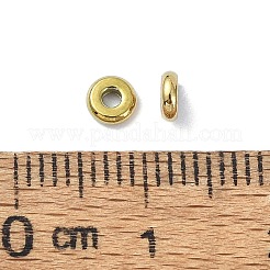 201ステンレスビーズ  ロンデル  ゴールドカラー  4x1.5mm  穴：1.4mm&nbsp;STAS-H191-02G-02
