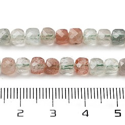 天然アルーシャサンストーンビーズ連売り  多面カット  キューブ  4.5~5x4.5~5x4.5~5mm  穴：0.7mm  約82~85個/連  15.16~15.55''（38.5~39.5センチメートル）&nbsp;G-H042-A47-03