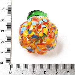 ランプワークのディスプレイ装飾  ホームオフィスデスク用  カボチャ  35~38.5x35~36x35~36mm&nbsp;LAMP-R001-07F