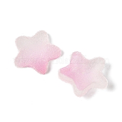 模造キャンディ食品スタイルの樹脂カボション  スター  グラデーションカラー  パールピンク  17x17.5x6mm&nbsp;RESI-R461-02K