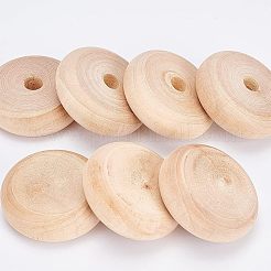 木製の車輪  DIY木製工芸品玩具アクセサリー  バリーウッド  48.5x16.5mm  穴：8.5mm&nbsp;WOOD-OC0001-51