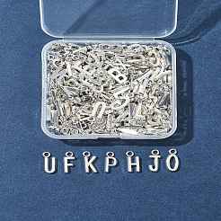 チベット風アロイペンダント200個  文字a~zのチャーム  アンティークシルバー  15.5~17x4.5~11x2mm  穴：2mm&nbsp;TIBE-FS0003-23