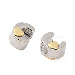 真鍮ビーズ  カドミウムフリー＆鉛フリー  プラチナ·ゴールデン  文字C  11x8.5x7.5mm  穴：5x4mm&nbsp;KK-S337-10GP-C