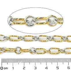 イオンプレーティング（IP）304ステンレスチェーン  溶接されていない  スプールで  ゴールデン·ステンレス鋼色  12x6.5x1.5mm&nbsp;CHS-Q005-04GP