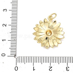 真鍮製チャーム  ひまわりチャーム  18KGP本金メッキ  21x19x3mm  丸カン：5x1ミリ  内径：3.5mm&nbsp;KK-F930-13G
