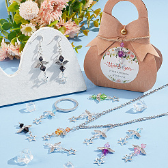 透明なアクリルとチベット スタイルの合金ペンダント  アイアンアイピン  プラチナ  38mm  穴：3mm  32個/箱&nbsp;FIND-PH0009-73