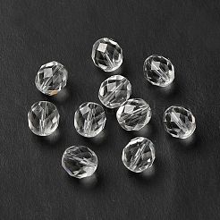 ガラス k9 ガラス  模造オーストリアクリスタルビーズ  多面カット  ラウンド  透明  8mm  穴：1.5mm&nbsp;GLAA-H024-15C-01