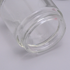 丸いガラスの貯蔵容器  アルミとプラスチック製のスクリューキャップ付き  化粧品用  ろうそく  キャンディー  透明  6.2x6.5cm&nbsp;GLAA-WH0025-37
