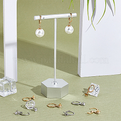 40個 2色 304ステンレススチール フレンチフックピアス金具  片穴パーツ用  ゴールデン·ステンレス鋼色  21mm  ピン：0.6mm  20個/カラー&nbsp;STAS-UN0045-74