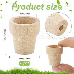 木製の植木鉢カバー  子供のおもちゃ  バリーウッド  28x25mm  内径：19mm  20個/セット&nbsp;AJEW-PH0007-75B