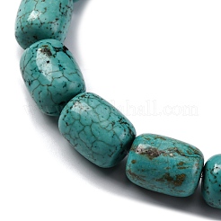 天然石ハウライトビーズ連売り  バレル  染め  17~18x13~13.5mm  穴：1.2mm  約23個/連  15.75インチ（40cm）&nbsp;G-F783-H05-01