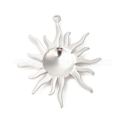 変色しない304ステンレススチールペンダント  太陽のチャーム  ステンレス鋼色  45x37x3.5mm  穴：2mm&nbsp;LS-STAS-L268-026P