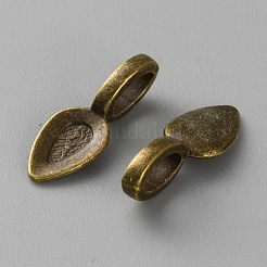 チベット風合金貼り付け用バチカン  アンティークブロンズ  20.5x7.5x6.5mm  穴：3.5mm&nbsp;FIND-WH0152-858AB