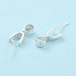 925スターリングシルバーアイスピック・ピン・ベイル  ティアドロップ  銀  8x4x2mm  穴：4x3mm  内径：3mm  ピン：0.6mm&nbsp;STER-Z001-122S-01