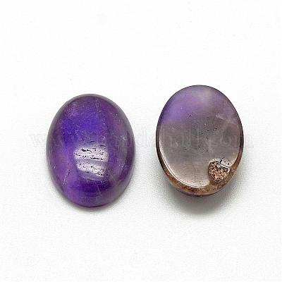 天然石アメジストカボション  オーバル  10x8x4~5mm&nbsp;G-R415-8x10-30-1