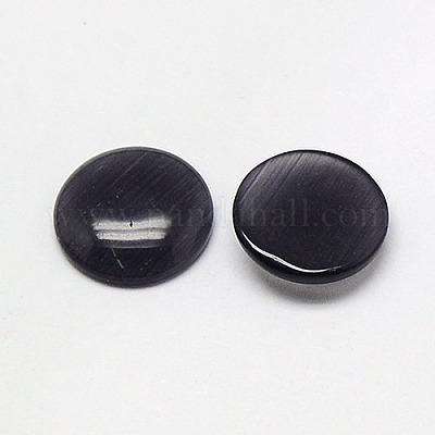 キャッツアイカボション  半円  ブラック  6x2mm&nbsp;CE-J002-6mm-33-1