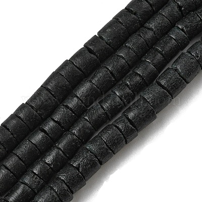 ココナッツビーズ連売り  フラットラウンド  ブラック  5x2.5mm  穴：1mm  約155~160個/連  23.23~23.82インチ(59~60.5cm) 23.23''(59cm)&nbsp;COCB-C001-01C-1